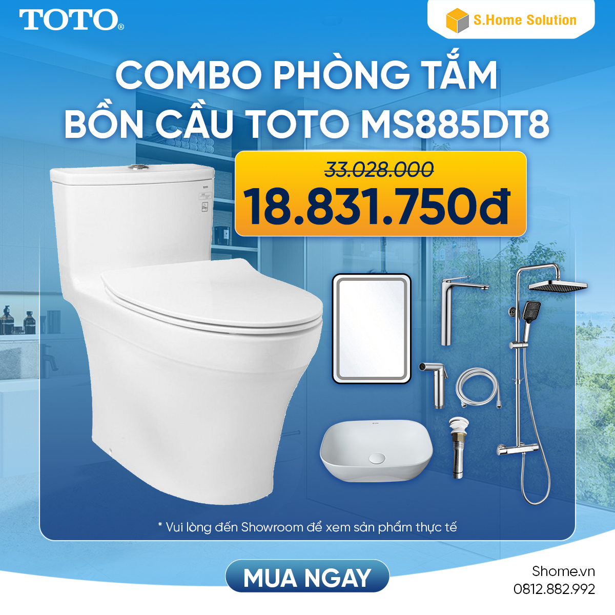 Combo Phòng Tắm - Bồn cầu TOTO chỉ 4.990k