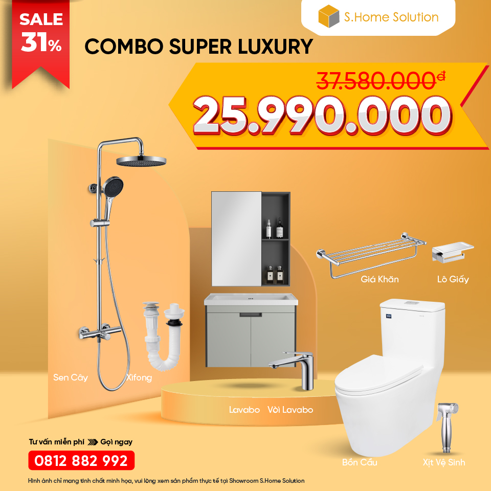 Combo Super Luxury thiết bị phòng tắm DeMuhler 25990K
