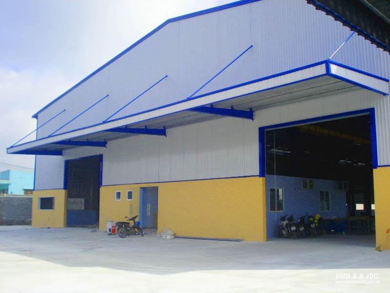 Mái canopy bằng thép