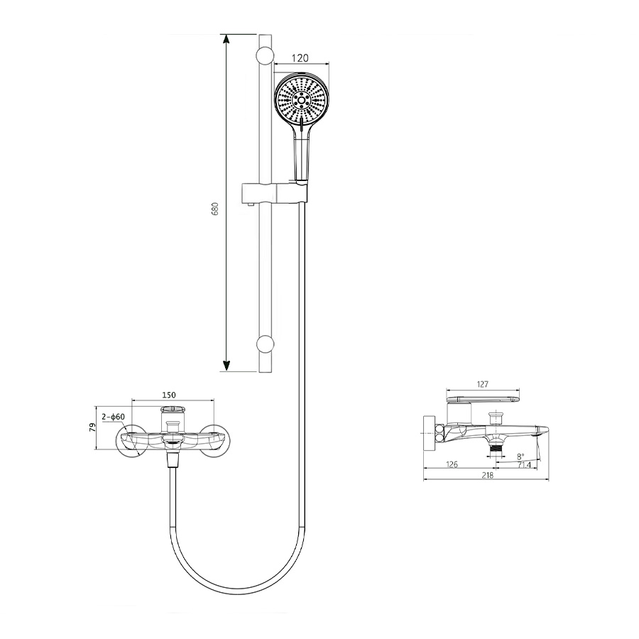 Vòi sen nóng lạnh DeMuhler ML511103C