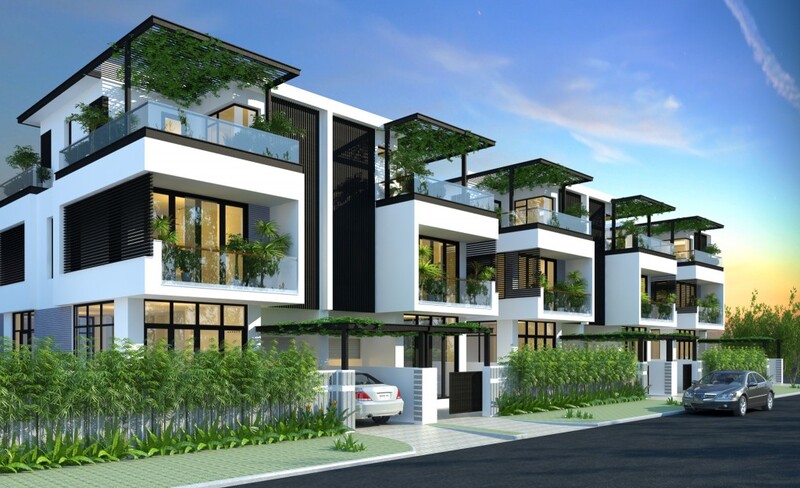 Biệt thự song lập hiện đại