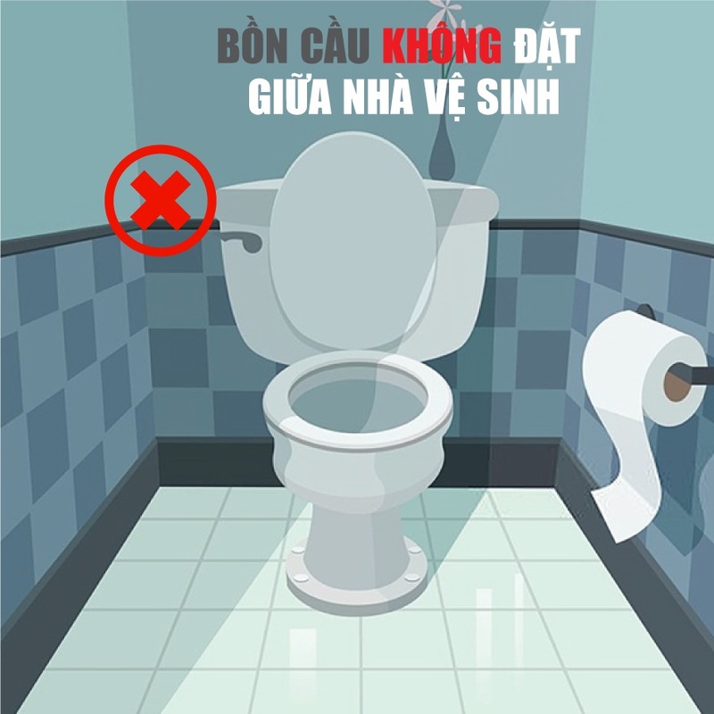 Bố trí bồn cầu theo phong thủy