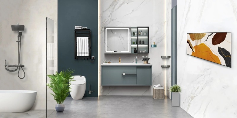 Mẫu nhà vệ sinh cao cấp dùng bồn cầu thông minh