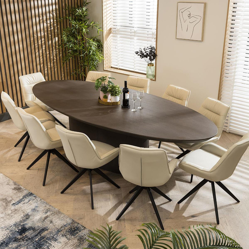 Kích thước bàn ăn hình oval 10 người