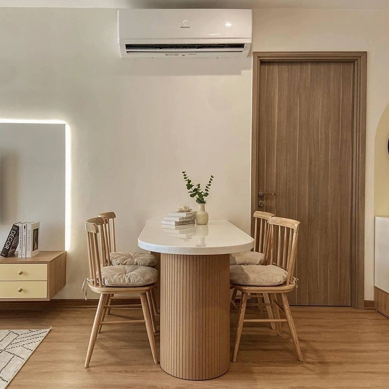Bàn ăn gỗ sồi 4 ghế kiểu Nhật
