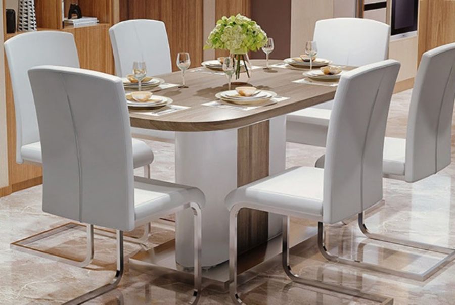 Cách chọn kích thước bàn ăn 6 người phù hợp không gian sống
