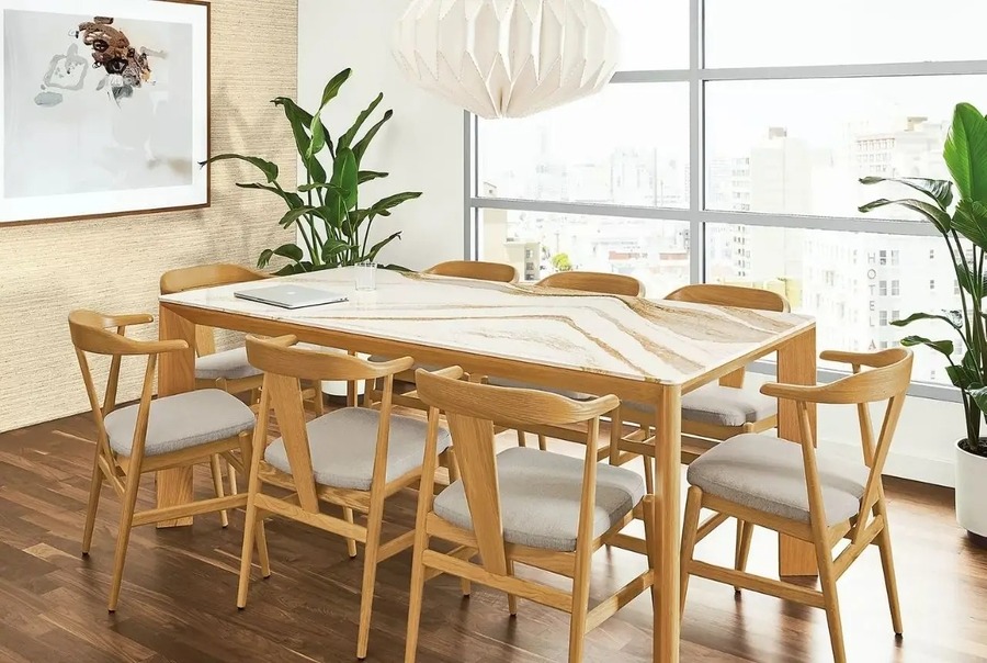 Gợi ý cách chọn kích thước bàn ăn 8 người phổ biến hiện nay