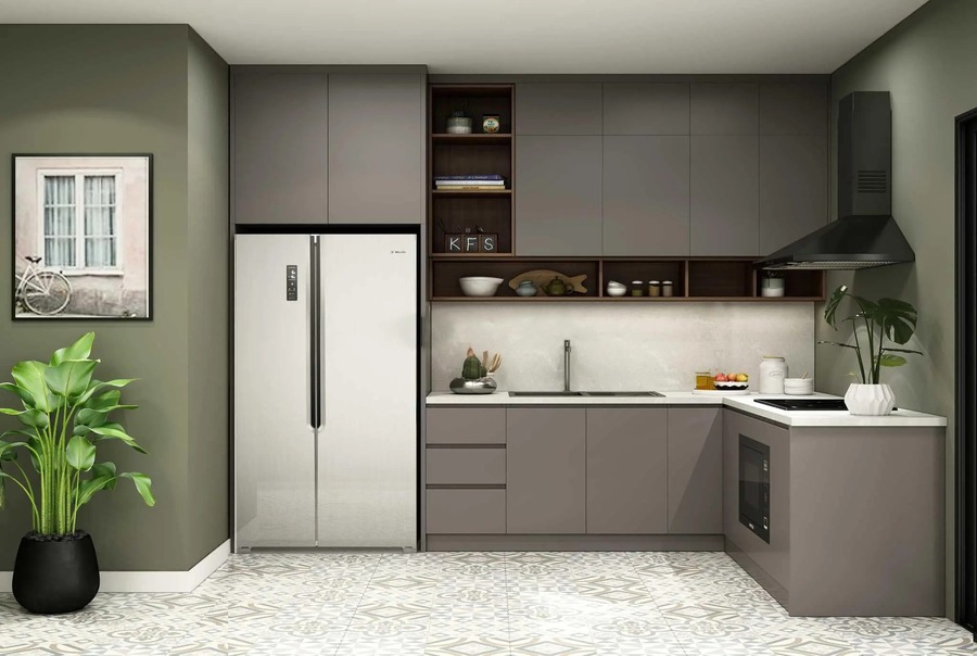 Kích thước bàn bếp chữ L chuẩn và gợi ý cách lựa chọn