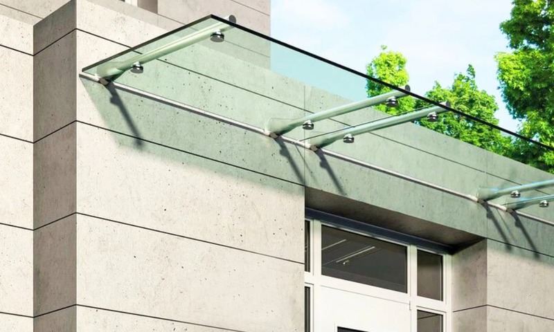 Mái hiên kính (cường lực, polycarbonate)