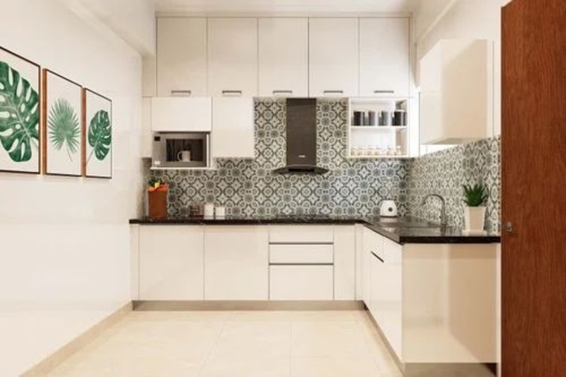 Mẫu tủ bếp nhựa chữ L đẹp