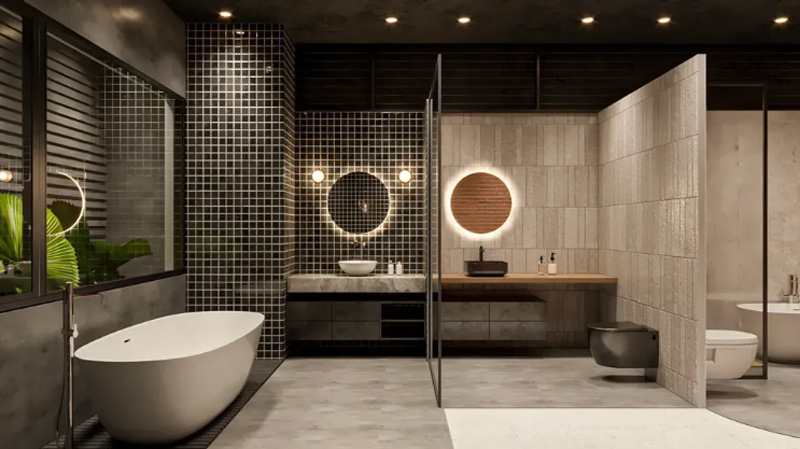  Thiết kế nhà vệ sinh có bồn tắm đa phong cách