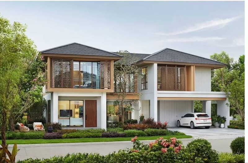 Mẫu nhà chữ U 2 tầng đẹp