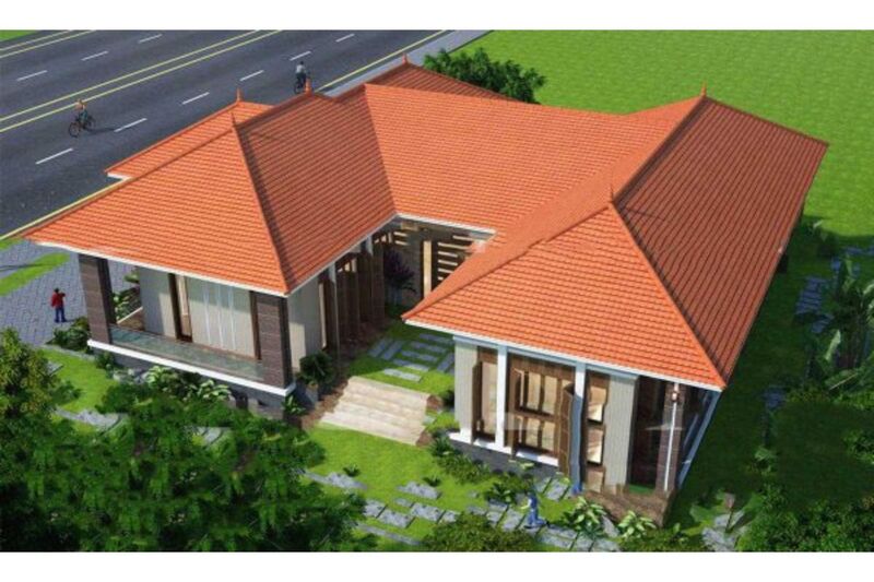 Mẫu nhà vườn chữ U truyền thống