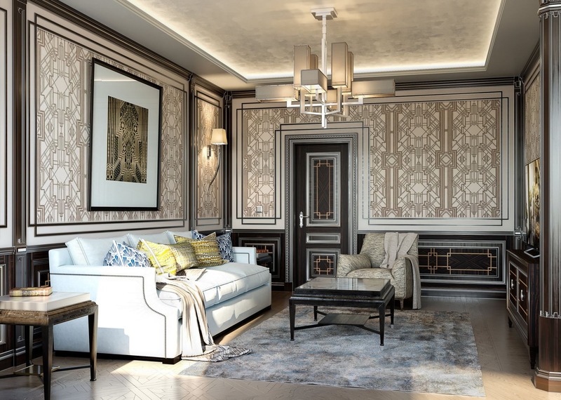 Phối màu sơn phào chỉ trần nhà