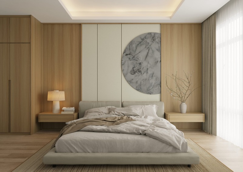 Phòng ngủ phong cách Wabi Sabi