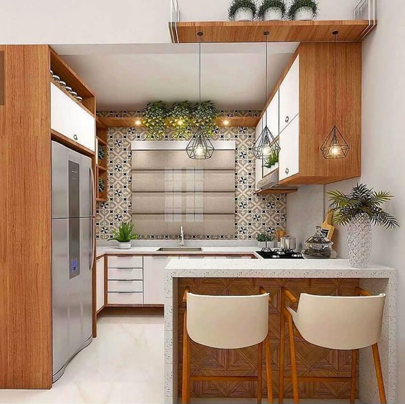 Mẫu quầy bar gỗ công nghiệp hiện đại