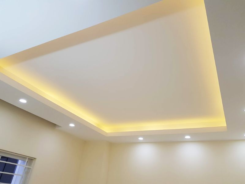 Mẫu trần thạch cao giật cấp hở
