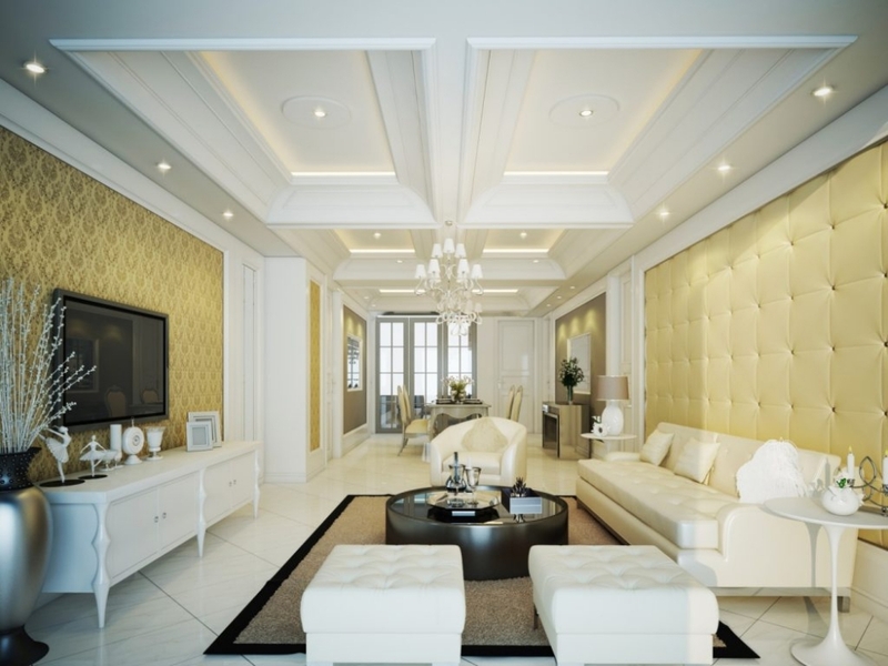 Mẫu trần thạch cao hiện đại
