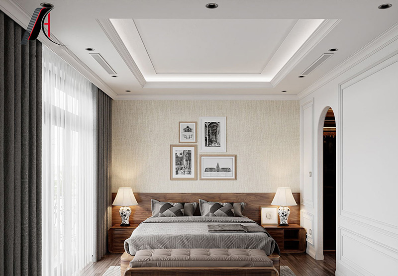 Mẫu trần thạch cao phòng ngủ nhỏ 10m2