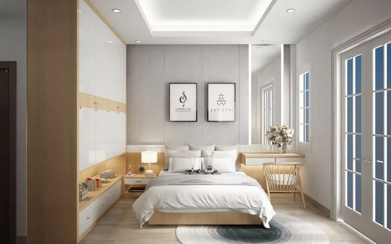 Mẫu trần thạch cao phòng ngủ 12m2