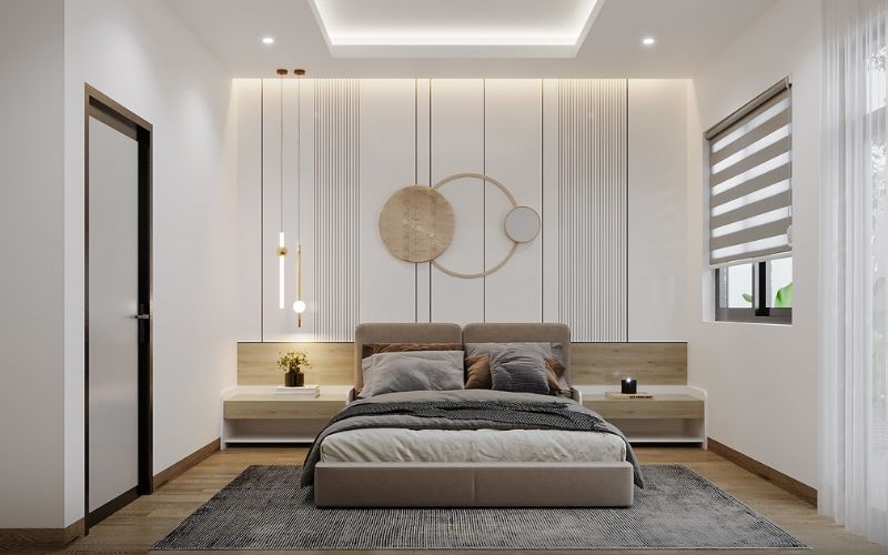Mẫu trần thạch cao phòng ngủ 20m2