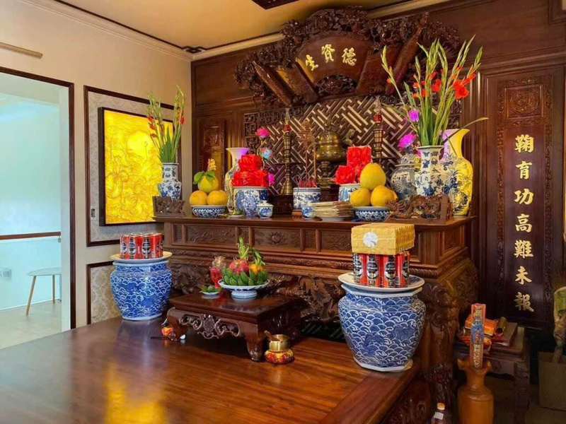 mẫu trang trí bàn thờ và lưu ý khi bố trí