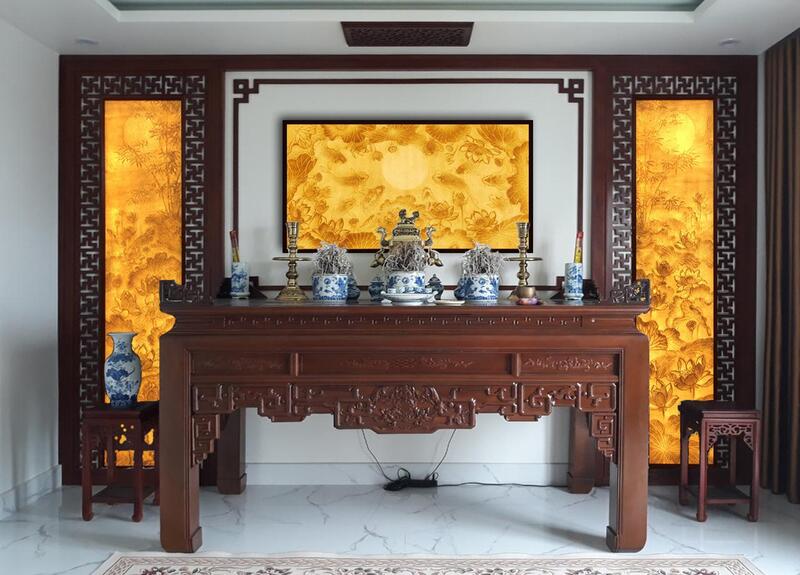 mẫu trang trí bàn thờ